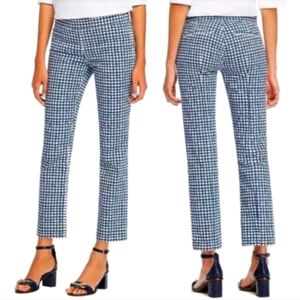Tory Burch Grid Print straight leg jeans